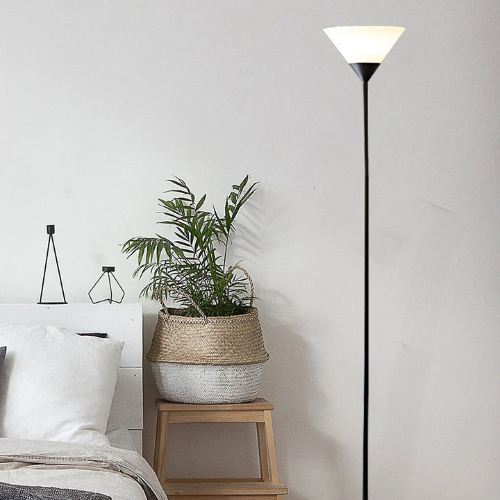Modern Minimalist Fan Shape Iron Plastic 1/2-Light Standing Floor Lamp For Study