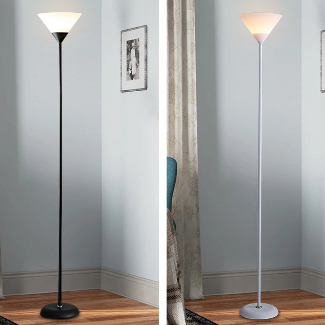 Modern Minimalist Fan Shape Iron Plastic 1/2-Light Standing Floor Lamp For Study