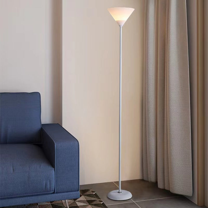 Modern Minimalist Fan Shape Iron Plastic 1/2-Light Standing Floor Lamp For Study