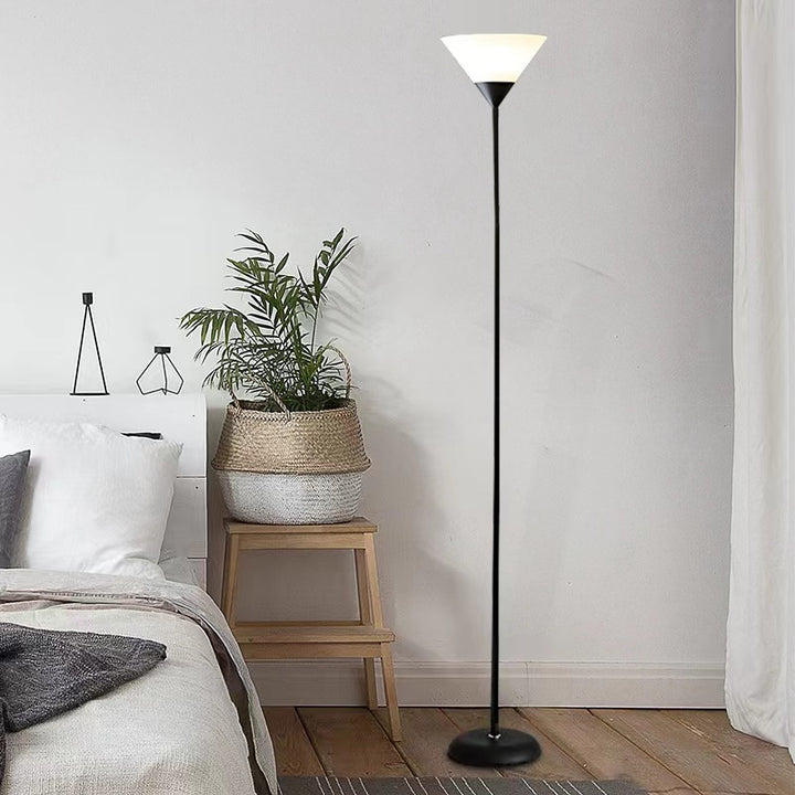 Modern Minimalist Fan Shape Iron Plastic 1/2-Light Standing Floor Lamp For Study