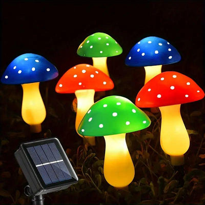 Zeitgenössische kreative wasserdichte Solar-Pilz-Kunststoff-LED-Landschaftsbeleuchtung Außenleuchten für den Garten 