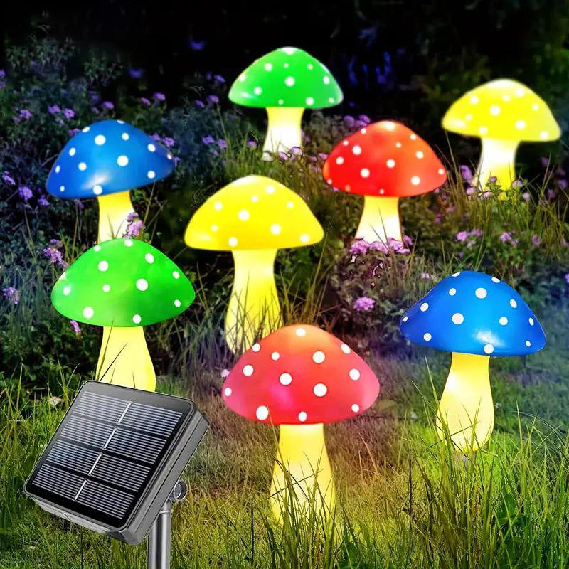 Zeitgenössische kreative wasserdichte Solar-Pilz-Kunststoff-LED-Landschaftsbeleuchtung Außenleuchten für den Garten 