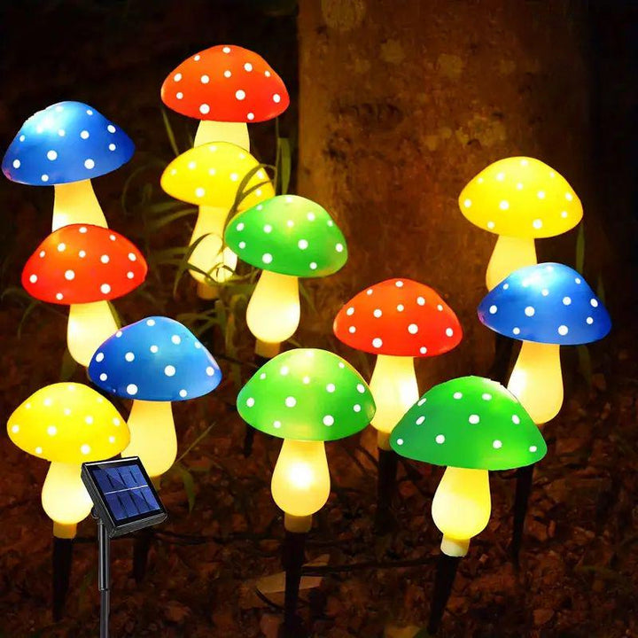 Zeitgenössische kreative wasserdichte Solar-Pilz-Kunststoff-LED-Landschaftsbeleuchtung Außenleuchten für den Garten 