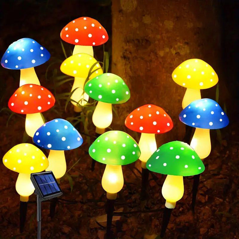 Zeitgenössische kreative wasserdichte Solar-Pilz-Kunststoff-LED-Landschaftsbeleuchtung Außenleuchten für den Garten 