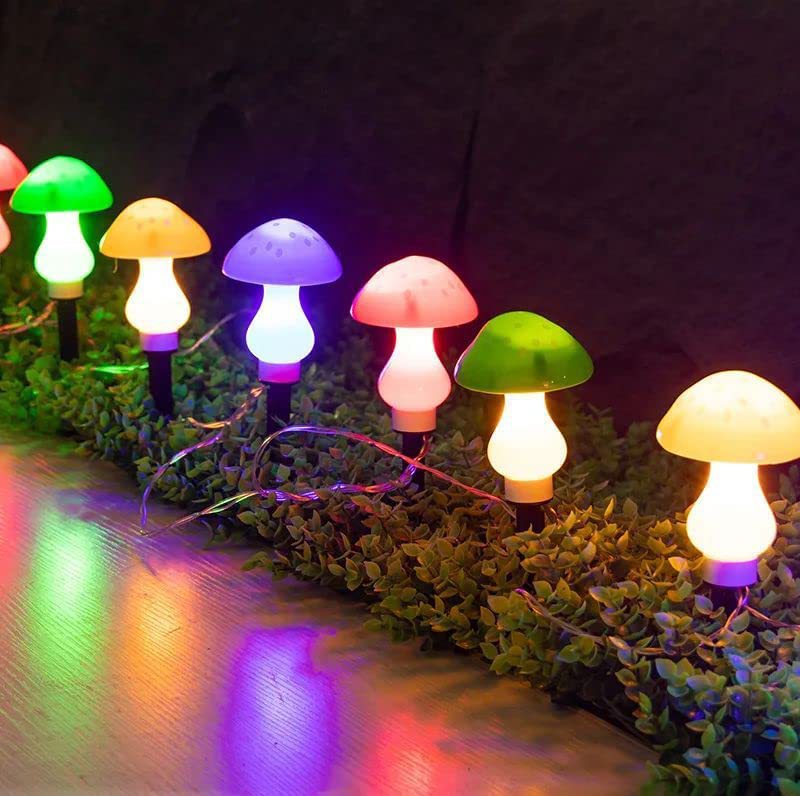 Zeitgenössische kreative wasserdichte Solar-Pilz-Kunststoff-LED-Landschaftsbeleuchtung Außenleuchten für den Garten 