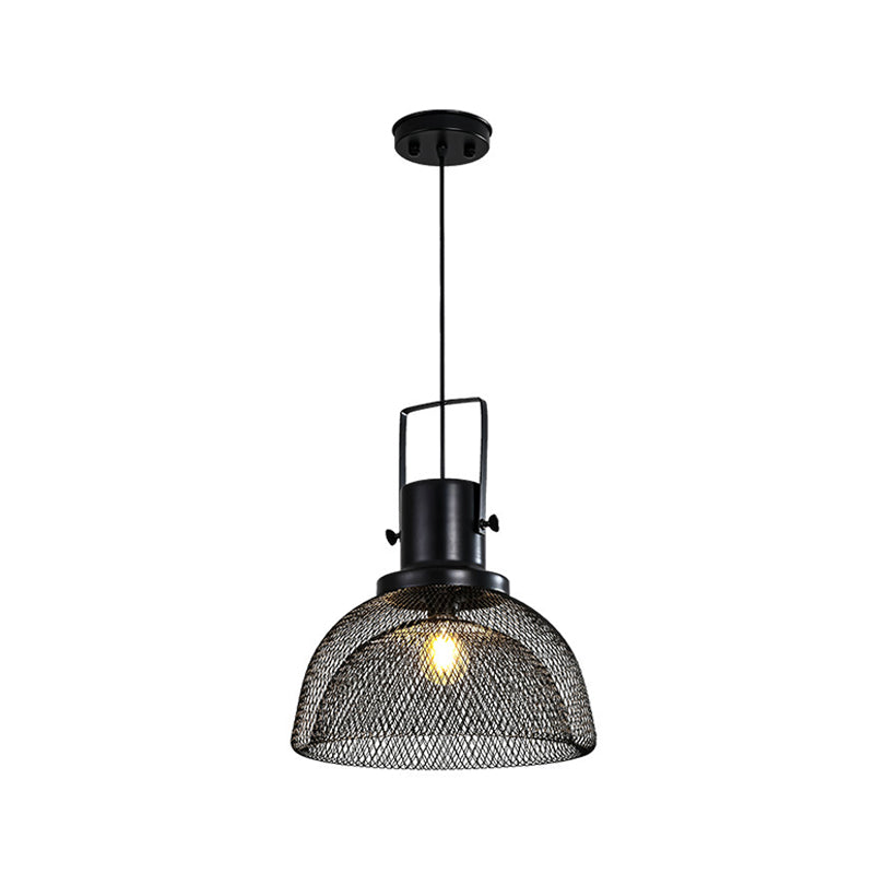 Suspension Contemporaine en Forme de Cage à Oiseau en Fer à 1 Lumière pour Salle à Manger 
