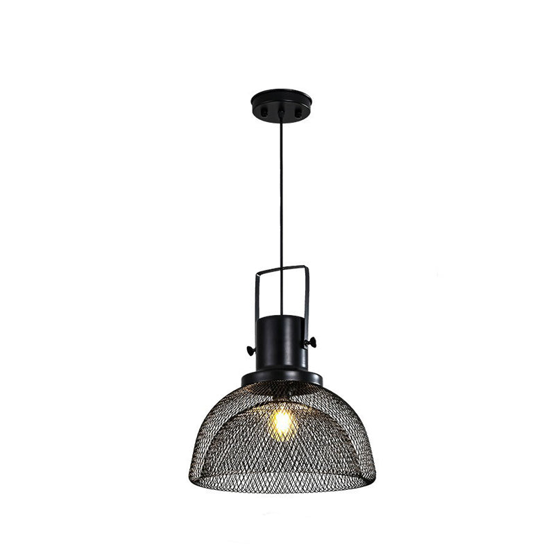 Suspension Contemporaine en Forme de Cage à Oiseau en Fer à 1 Lumière pour Salle à Manger 