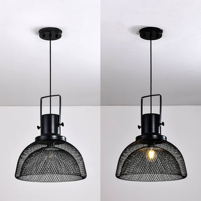 Suspension Contemporaine en Forme de Cage à Oiseau en Fer à 1 Lumière pour Salle à Manger 