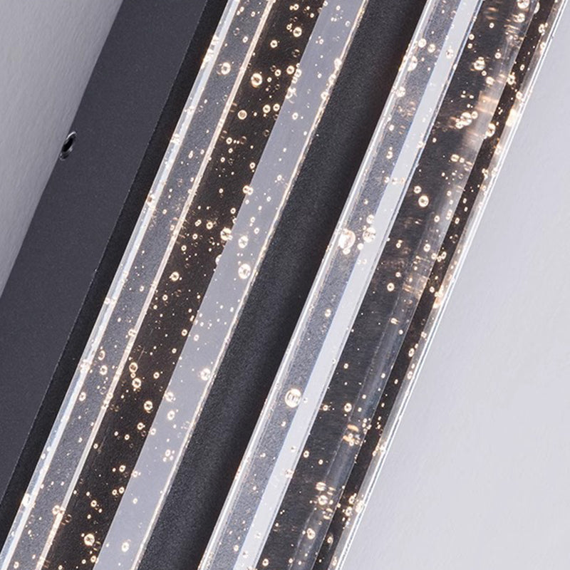 Applique murale extérieure moderne minimaliste étanche en acier inoxydable cylindrique trapézoïdal à LED en cristal pour jardin 
