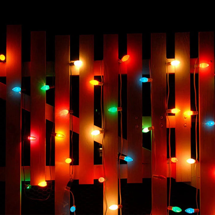 Moderne minimalistische wasserdichte Solar-Weihnachts-Wassertropfen-Kunststoff-12/25-Licht-Landschaftsbeleuchtung Außen-Lichterkette für den Garten 