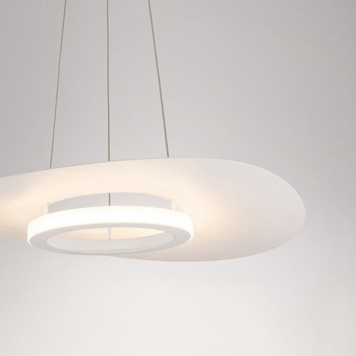 Contemporary Creative Flying Saucer Iron Acrylic LED Pendant Light For Dining Room