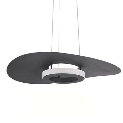 Lámpara colgante LED de hierro acrílico contemporánea creativa con forma de platillo volante para comedor 