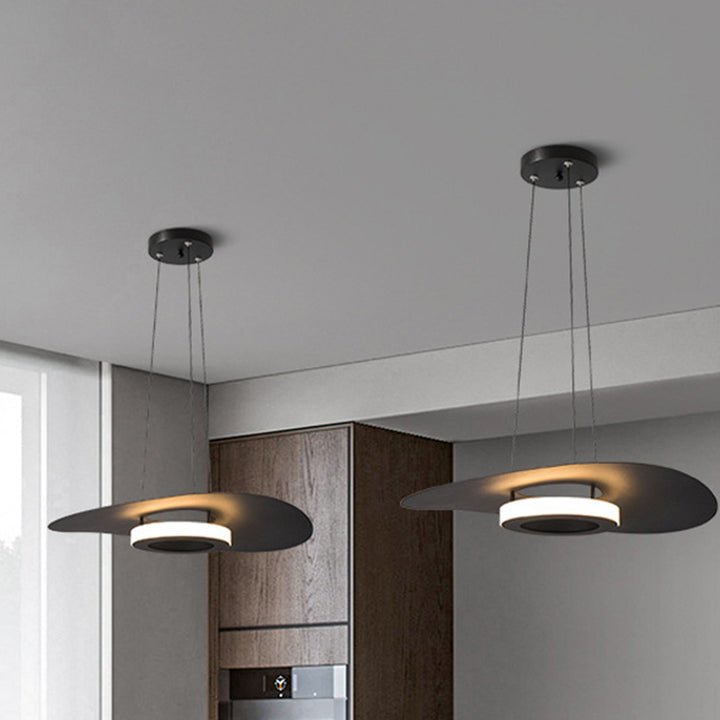 Contemporary Creative Flying Saucer Iron Acrylic LED Pendant Light For Dining Room