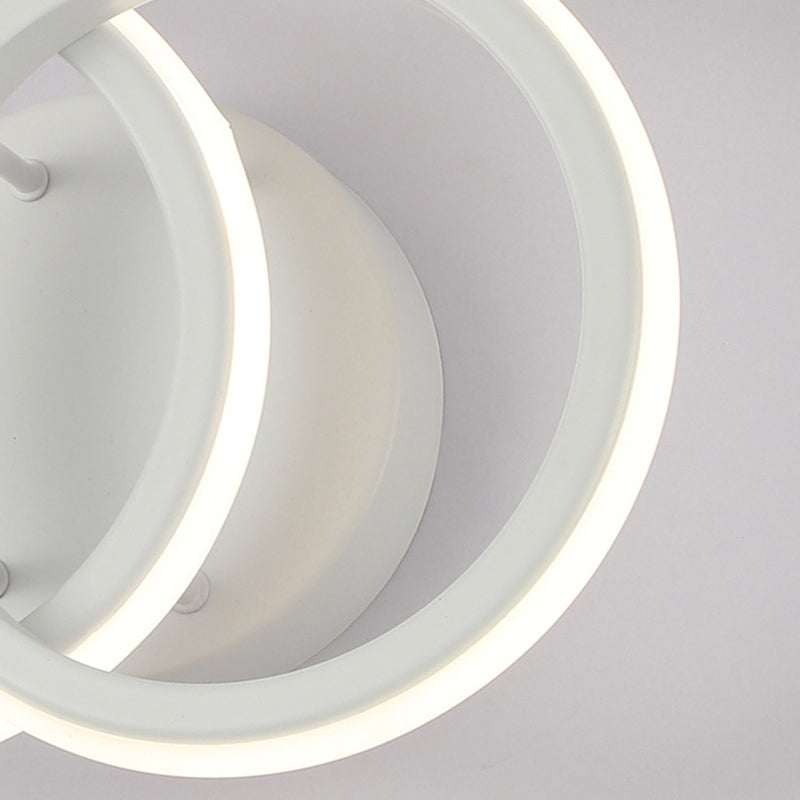 Moderne minimalistische runde Eisen-Silikon-LED-Wandleuchte für das Wohnzimmer 