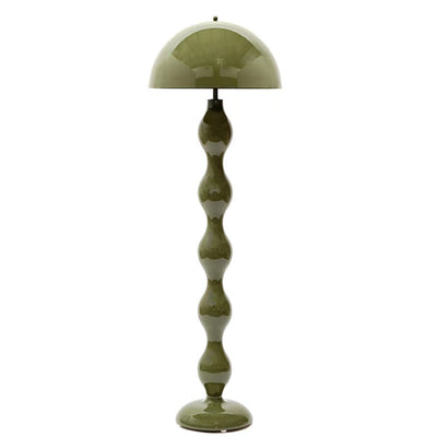 Contemporary Nordic Mushroom Iron Resin 2-Light Standing Floor Lamp For Bedroom