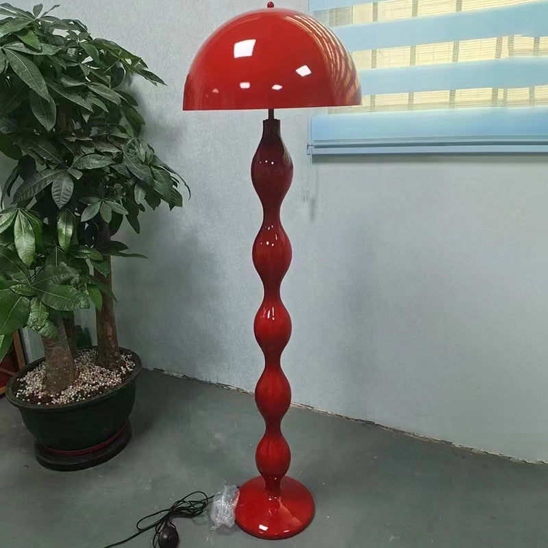 Contemporary Nordic Mushroom Iron Resin 2-Light Standing Floor Lamp For Bedroom