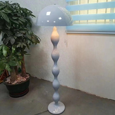 Contemporary Nordic Mushroom Iron Resin 2-Light Standing Floor Lamp For Bedroom