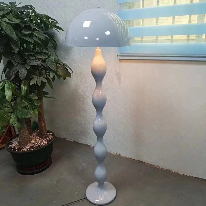 Contemporary Nordic Mushroom Iron Resin 2-Light Standing Floor Lamp For Bedroom