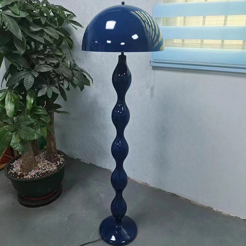 Contemporary Nordic Mushroom Iron Resin 2-Light Standing Floor Lamp For Bedroom