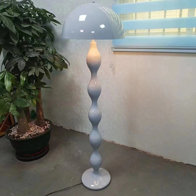 Contemporary Nordic Mushroom Iron Resin 2-Light Standing Floor Lamp For Bedroom