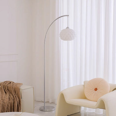 Modern Art Deco Pinecone Iron Plastic 1-Light Standing Floor Lamp For Bedroom