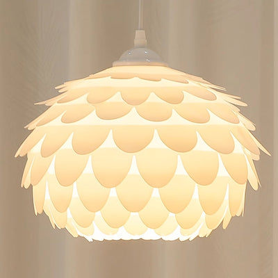 Modern Art Deco Pinecone Iron Plastic 1-Light Standing Floor Lamp For Bedroom