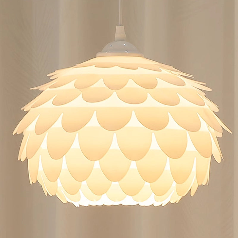 Modern Art Deco Pinecone Iron Plastic 1-Light Standing Floor Lamp For Bedroom