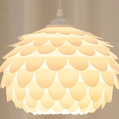 Modern Art Deco Pinecone Iron Plastic 1-Light Standing Floor Lamp For Bedroom