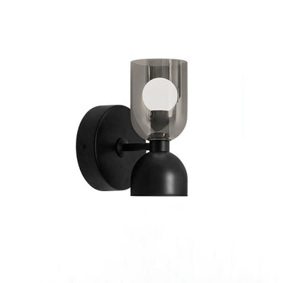 Modern Art Deco Wine Cup Iron Aluminum Glass 2-Light Wall Sconce Lamp For Hallway
