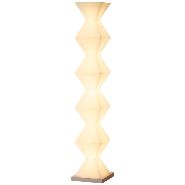 Contemporary Creative Geometry Iron Stainless Steel Plastic Glass LED Standing Floor Lamp For Living Room