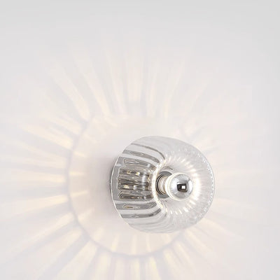 Contemporary Retro Bowl Iron Glass 1-Light Semi-Flush Mount Ceiling Light For Entryway