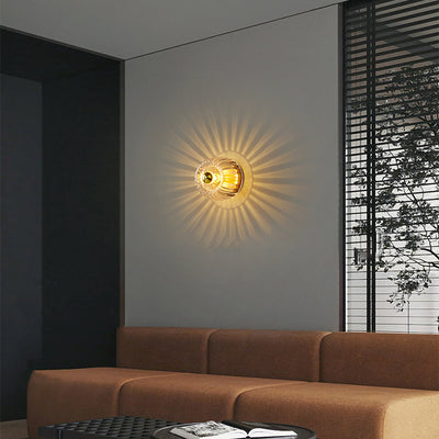 Contemporary Retro Bowl Iron Glass 1-Light Semi-Flush Mount Ceiling Light For Entryway