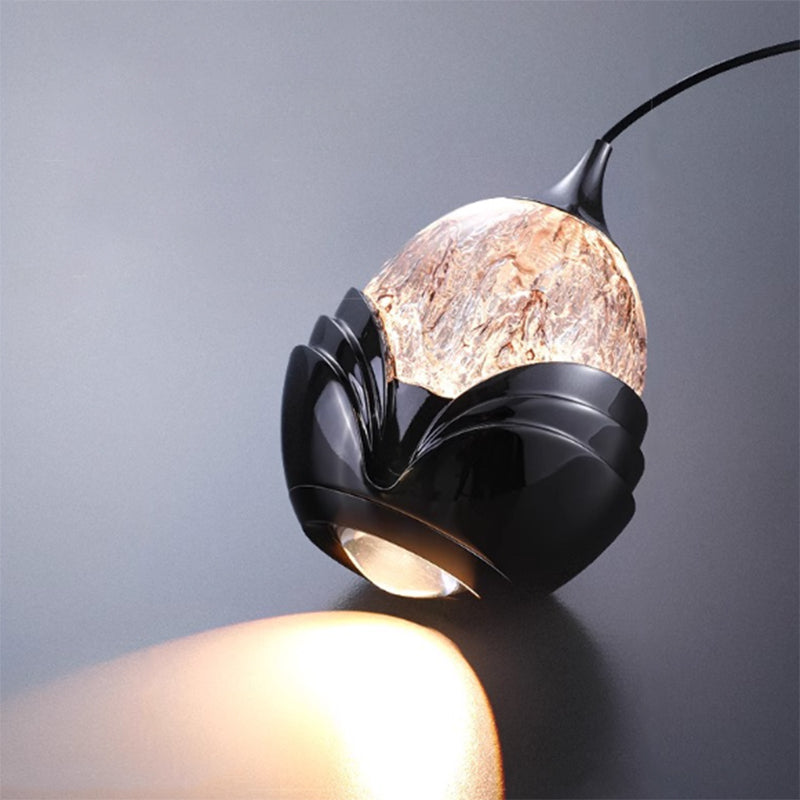 Contemporary Nordic Water Drop Acrylic Aluminum Liftable LED Pendant Light For Bedroom