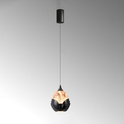 Contemporary Nordic Water Drop Acrylic Aluminum Liftable LED Pendant Light For Bedroom