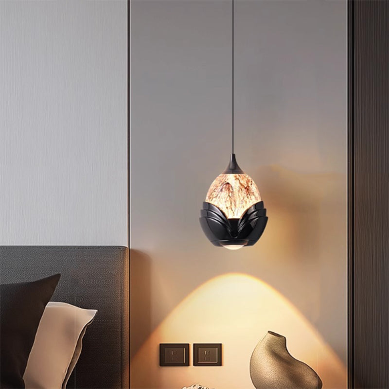 Zeitgenössisches nordisches Wasserfall-Acryl-Aluminium-hebbares LED-Pendelleuchte für das Schlafzimmer 