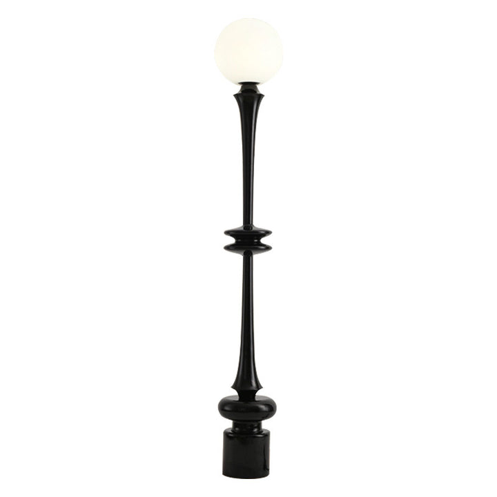 Lampe de sol moderne minimaliste ronde en résine acrylique à 1 lumière pour salon 