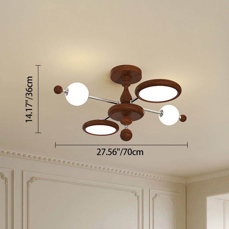 Zeitgenössische kreative runde Acryl-Eisen-LED-Deckenleuchte für das Wohnzimmer 