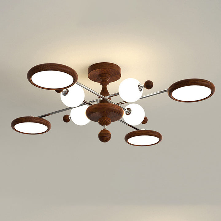 Zeitgenössische kreative runde Acryl-Eisen-LED-Deckenleuchte für das Wohnzimmer 