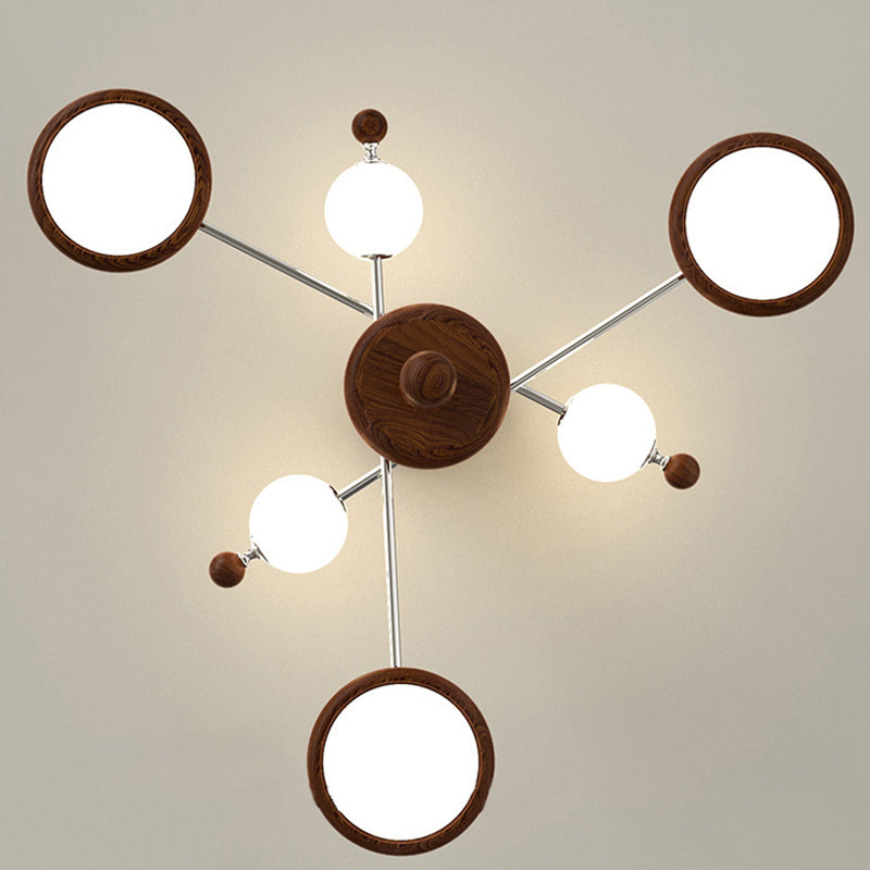 Zeitgenössische kreative runde Acryl-Eisen-LED-Deckenleuchte für das Wohnzimmer 