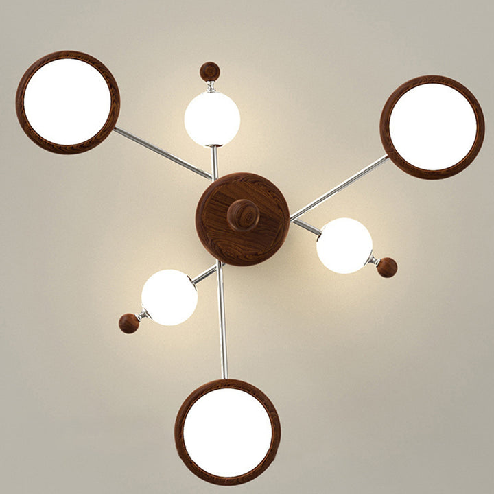 Zeitgenössische kreative runde Acryl-Eisen-LED-Deckenleuchte für das Wohnzimmer 