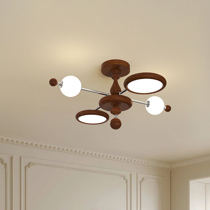 Zeitgenössische kreative runde Acryl-Eisen-LED-Deckenleuchte für das Wohnzimmer 