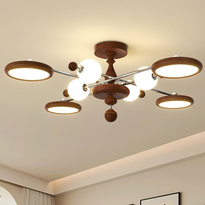 Zeitgenössische kreative runde Acryl-Eisen-LED-Deckenleuchte für das Wohnzimmer 