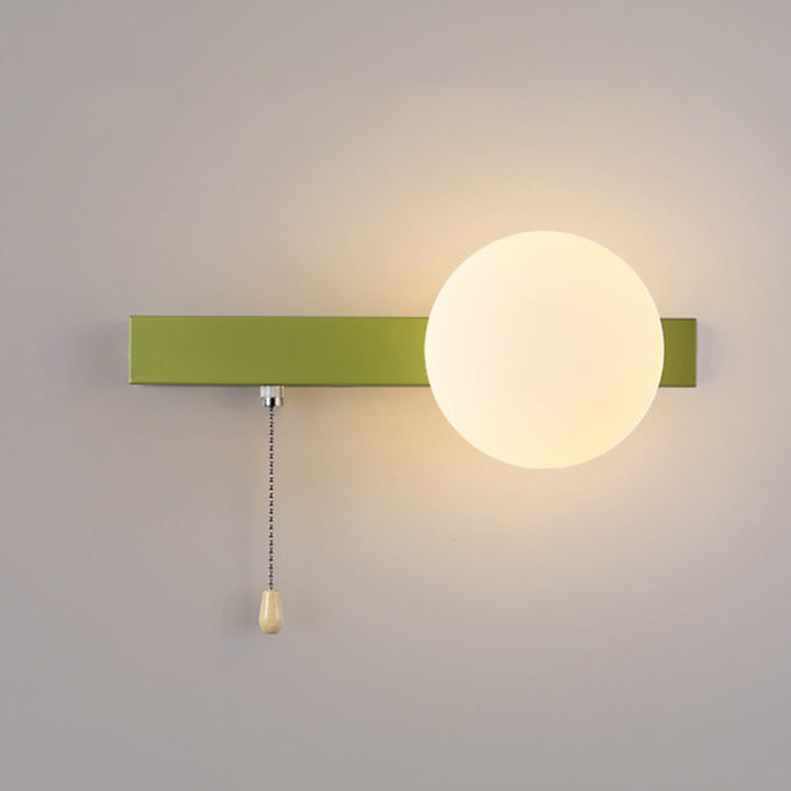 Modern Simplicity Geometry Iron Glass 1-Light Zipper Wall Sconce Lamp For Bedroom