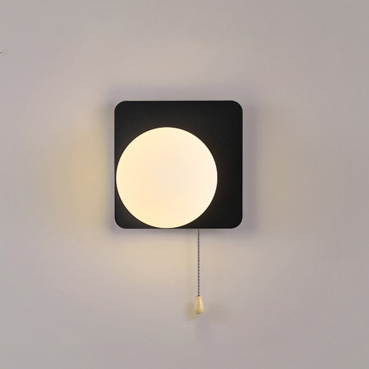 Modern Simplicity Geometry Iron Glass 1-Light Zipper Wall Sconce Lamp For Bedroom