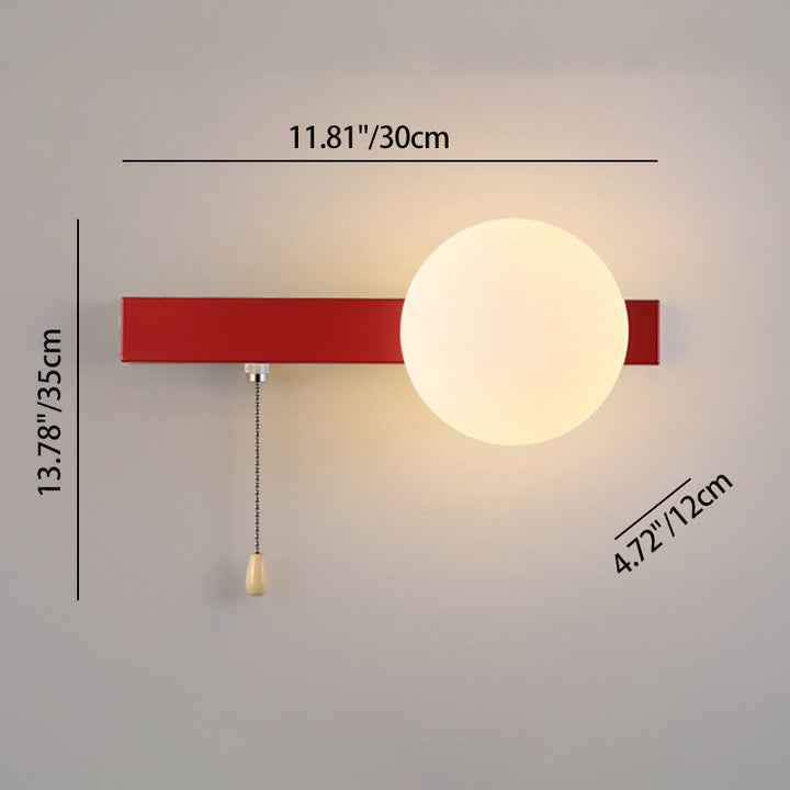 Modern Simplicity Geometry Iron Glass 1-Light Zipper Wall Sconce Lamp For Bedroom