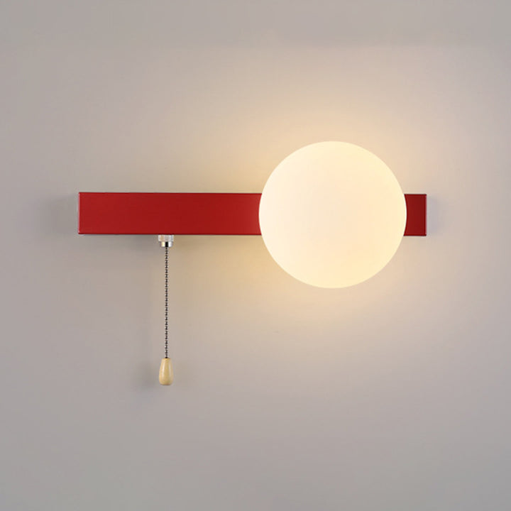 Modern Simplicity Geometry Iron Glass 1-Light Zipper Wall Sconce Lamp For Bedroom