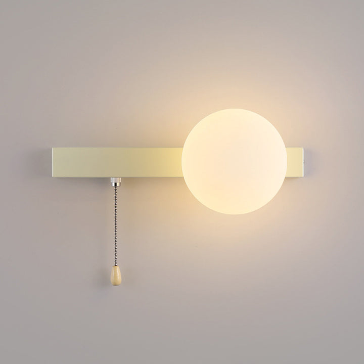 Modern Simplicity Geometry Iron Glass 1-Light Zipper Wall Sconce Lamp For Bedroom