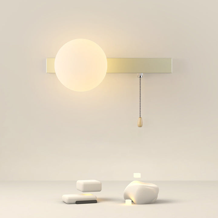 Modern Simplicity Geometry Iron Glass 1-Light Zipper Wall Sconce Lamp For Bedroom