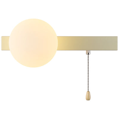 Sencillo Moderno Geometría Hierro Vidrio Lámpara Aplique de Pared con Cremallera de 1 Luz para Dormitorio 