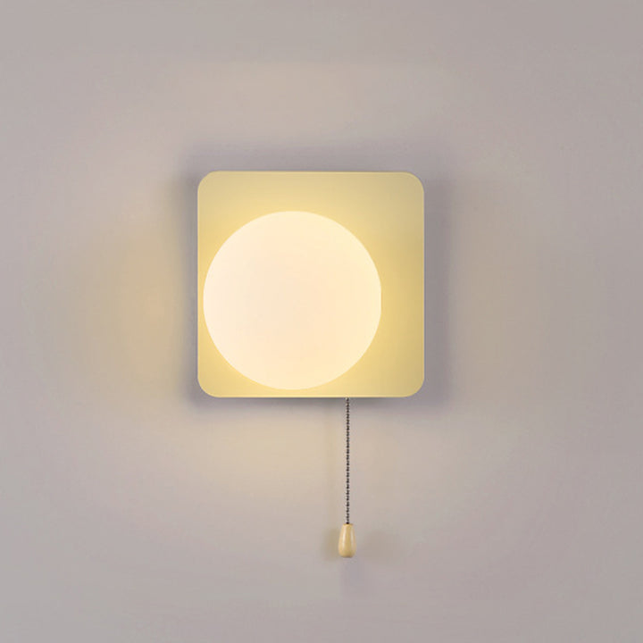 Modern Simplicity Geometry Iron Glass 1-Light Zipper Wall Sconce Lamp For Bedroom